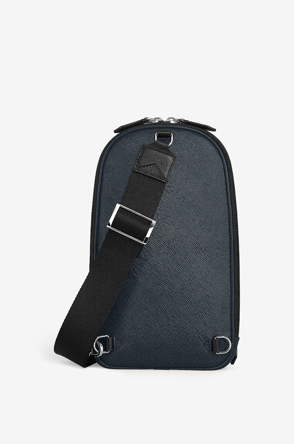 MONTBLANC Sac On-Body Moyen Modèle en Cuir Sartorial Homme BLEU FONCE 2
