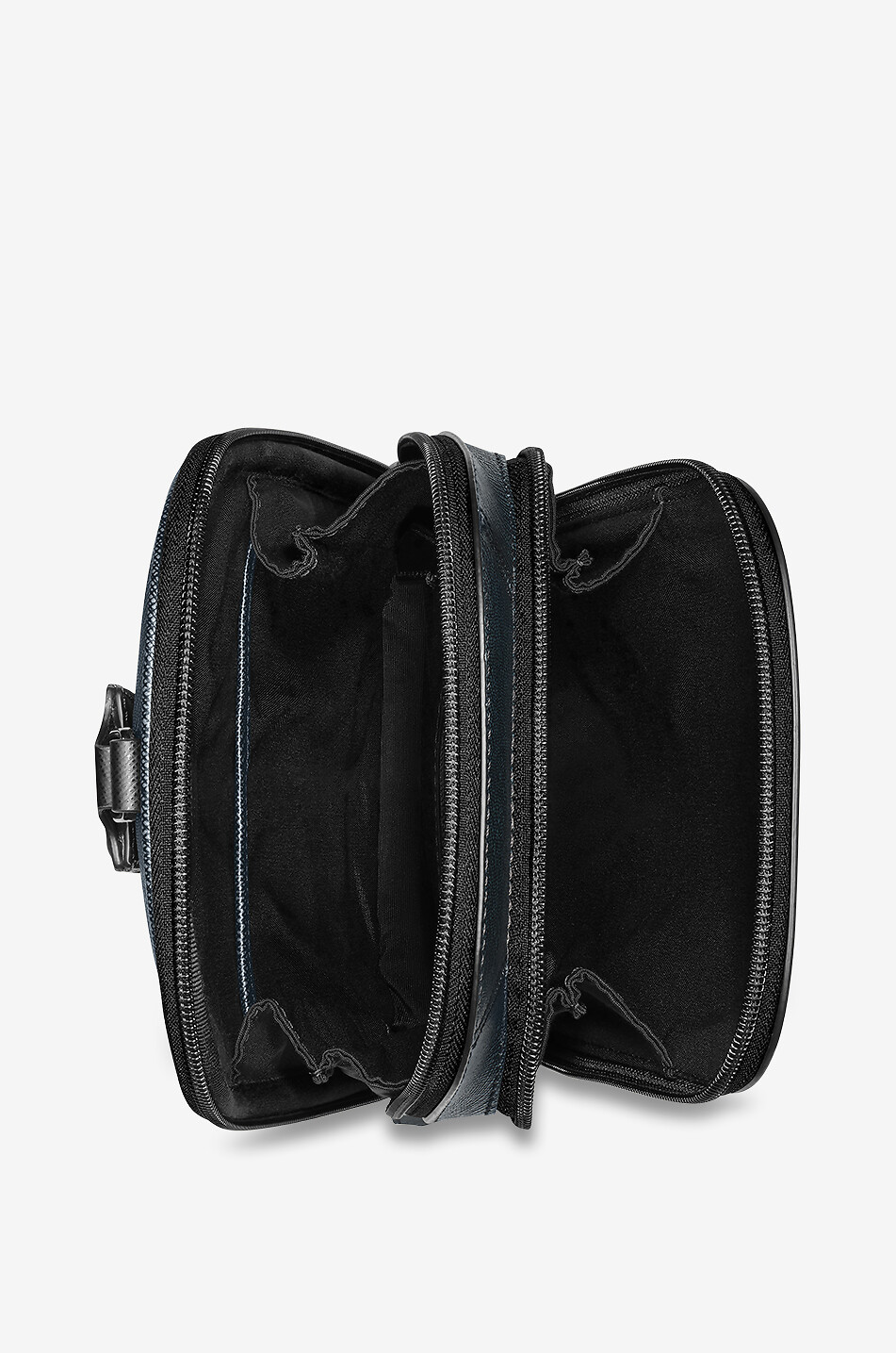 MONTBLANC Sac On-Body Moyen Modèle en Cuir Sartorial Homme BLEU FONCE 3