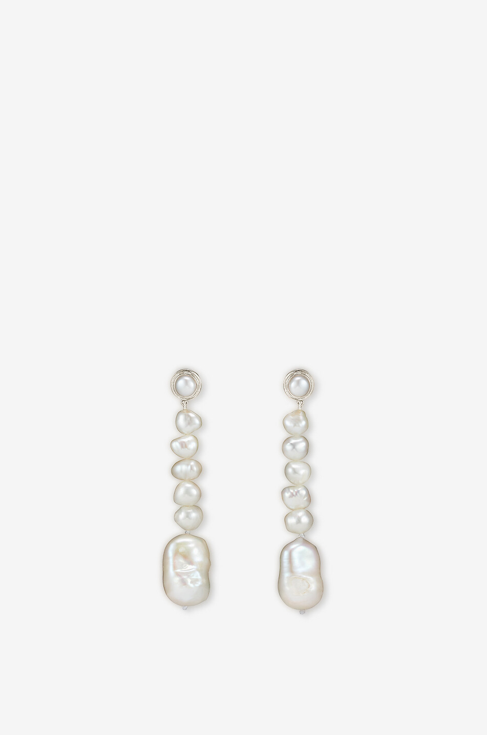 AGMES Boucles d'oreilles en perles d'eau douce Emmanuelle Femme BLANC CASSE 1