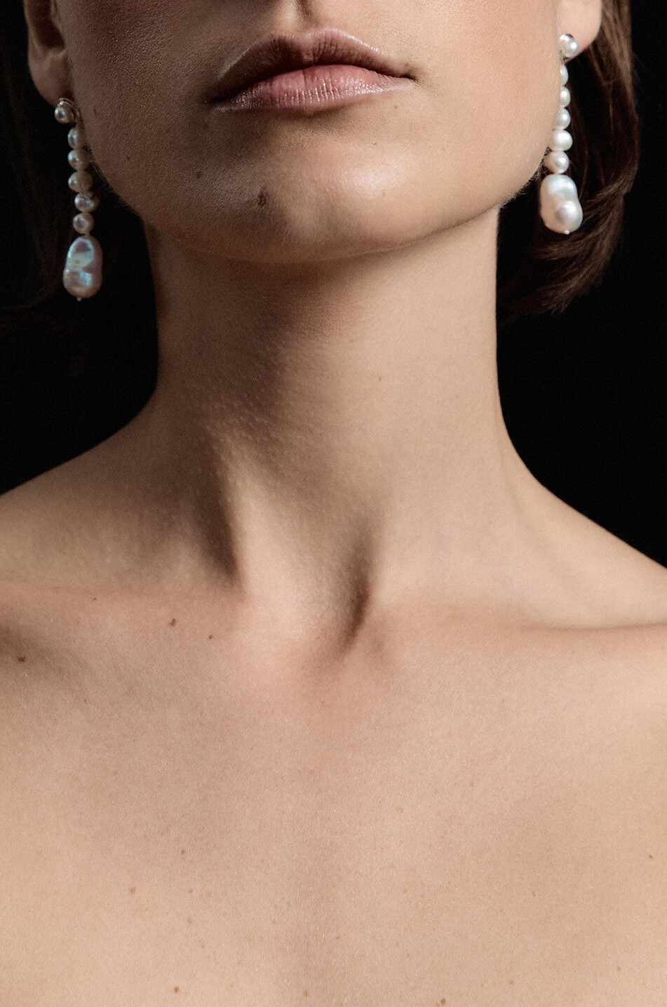 AGMES Boucles d'oreilles en perles d'eau douce Emmanuelle Femme BLANC CASSE 3