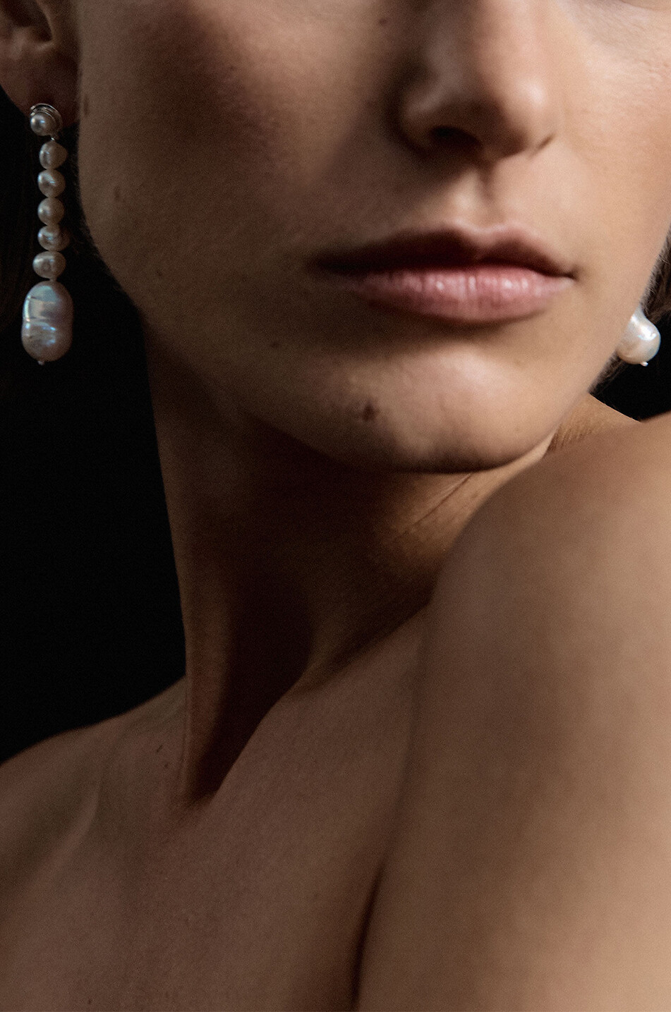 AGMES Boucles d'oreilles en perles d'eau douce Emmanuelle Femme BLANC CASSE 4