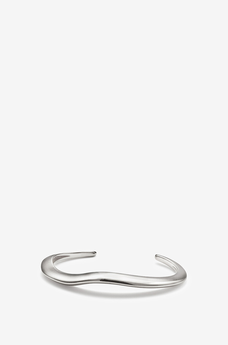 AGMES Astrid Small wavy silver bangle Women SILVER 1