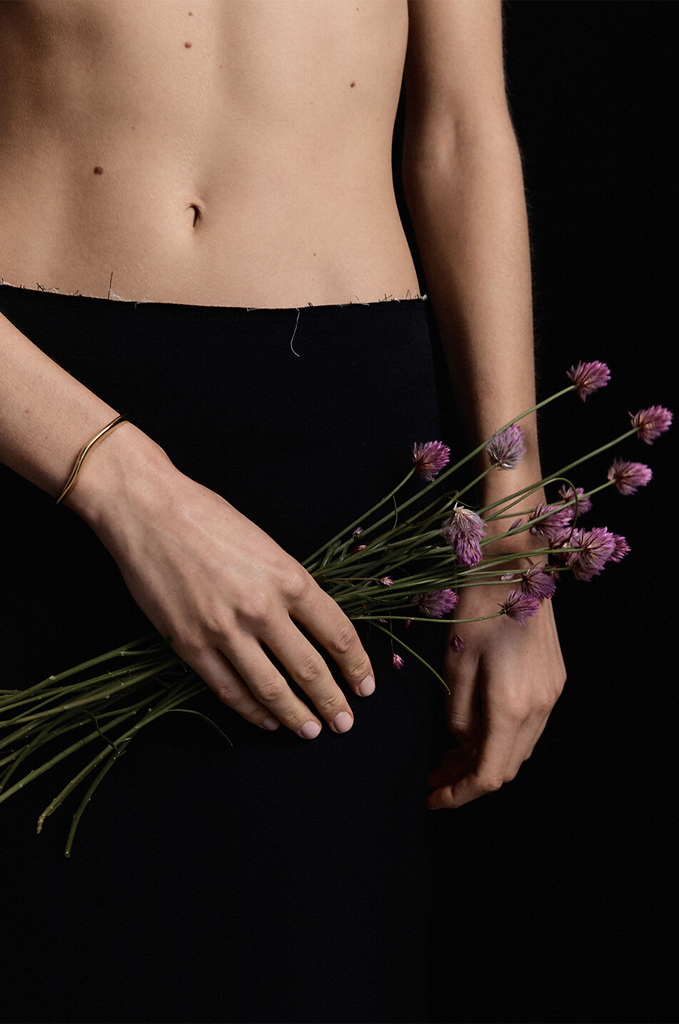 AGMES Welliger Armreif aus goldenem Silber Astrid Small Damen GOLDEN 3