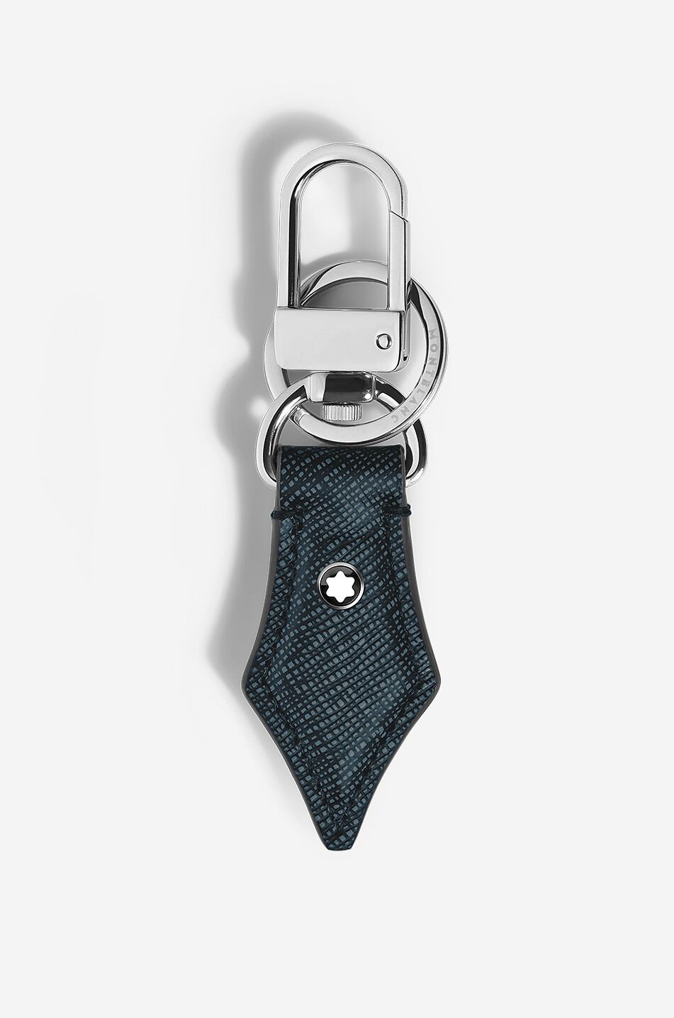 MONTBLANC Porte-Clés Plume en Cuir Sartorial Homme BLEU FONCE 1