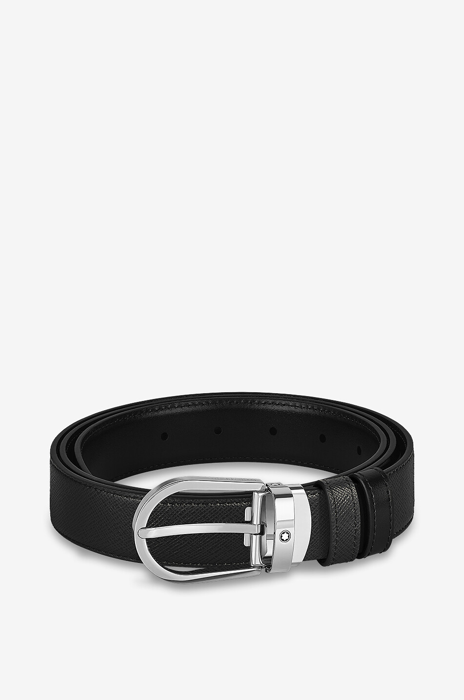 MONTBLANC Horseshoe 30 mm Reversible Belt in Sartorial Leather Men BLACK 1