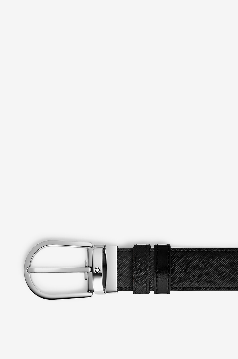 MONTBLANC Ceinture Réversible Horseshoe 35 mm en Cuir Sartorial Homme NOIR 2