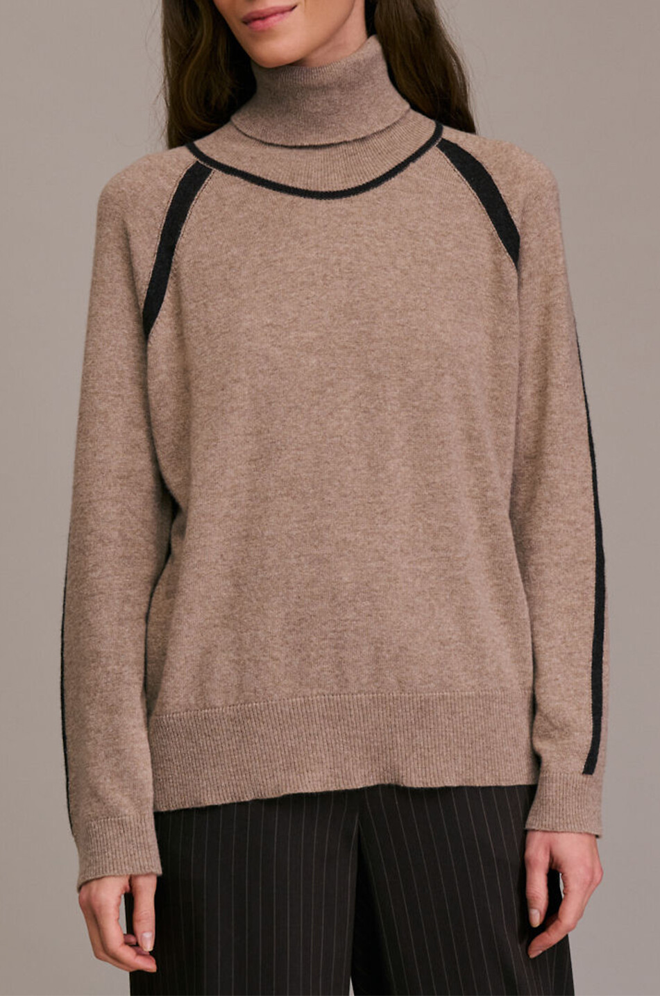 DIEGA Pull en jersey à col roulé Poleno Femme MARRON CLAIR 6