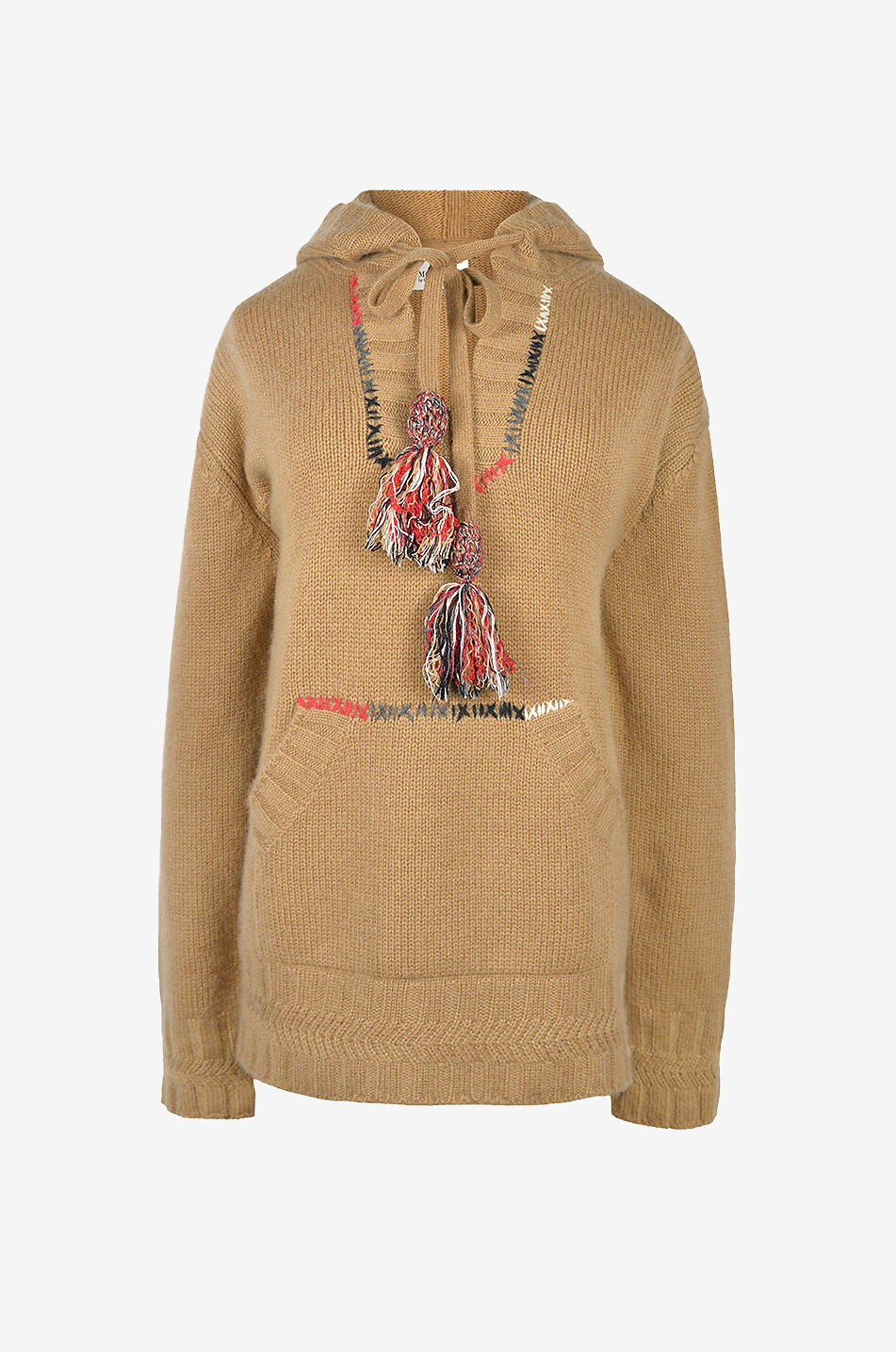 MONOKI Pull à capuche en cachemire Baja Femme CAMEL 1