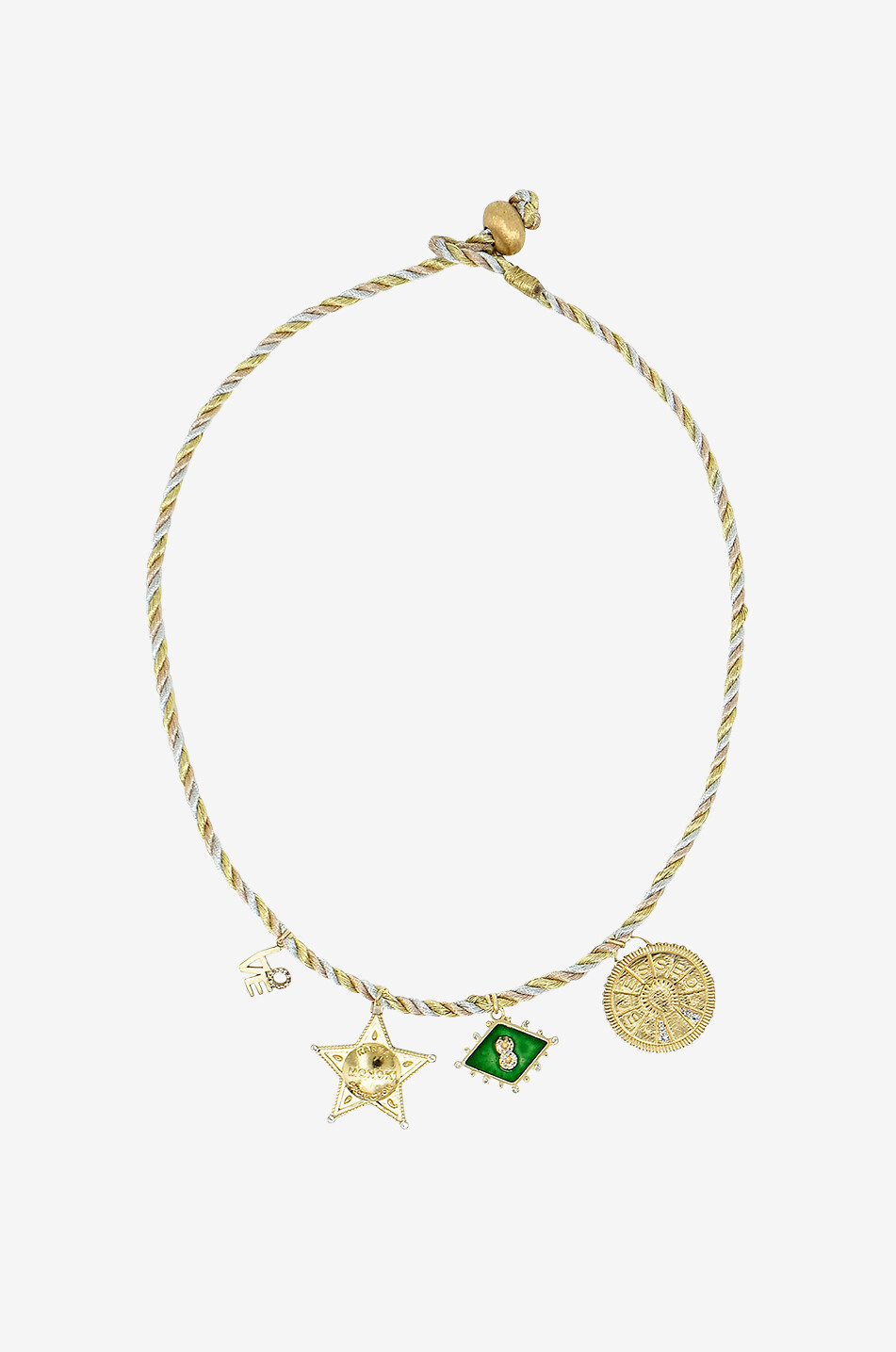 Medal cord necklace