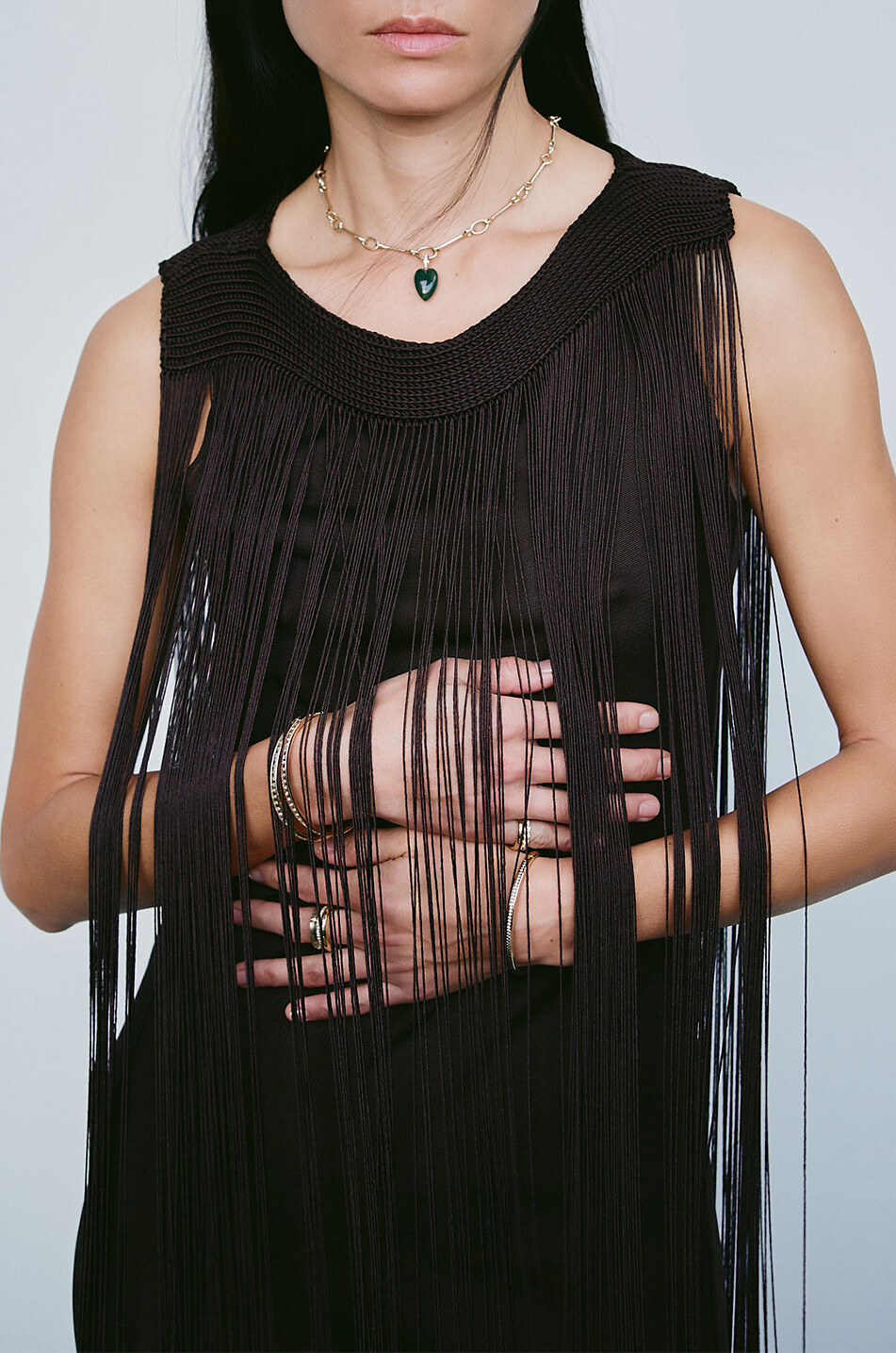 BY PARIAH Anhänger aus Moosachat und Diamanten Heartstone Damen GRÜN 2