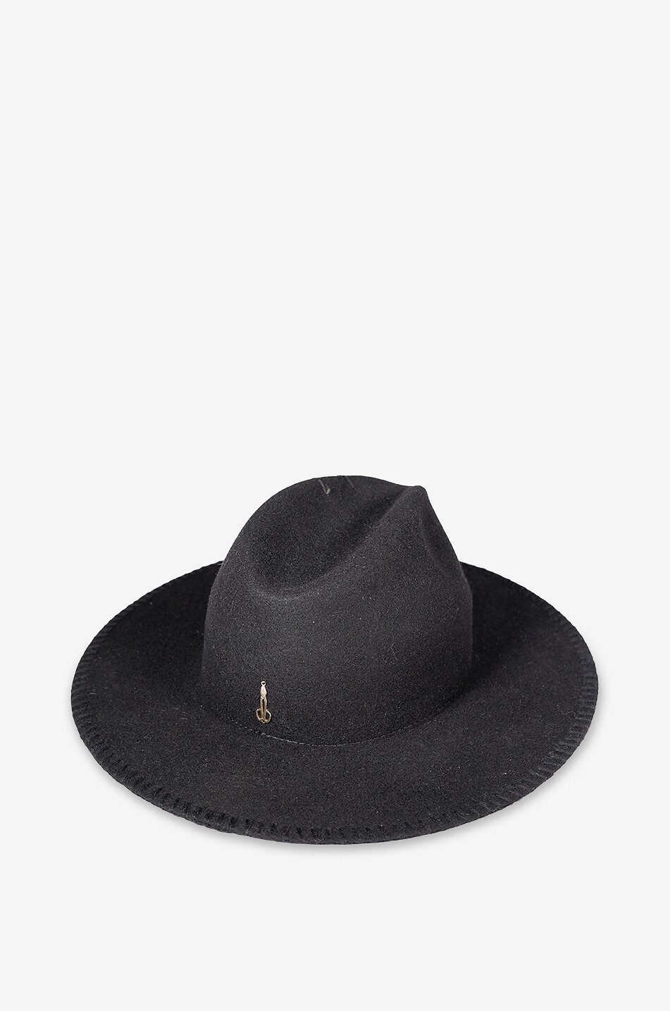 CATARZI 1910 Chapeau fedora à surpiqûres contrastées Femme NOIR 3