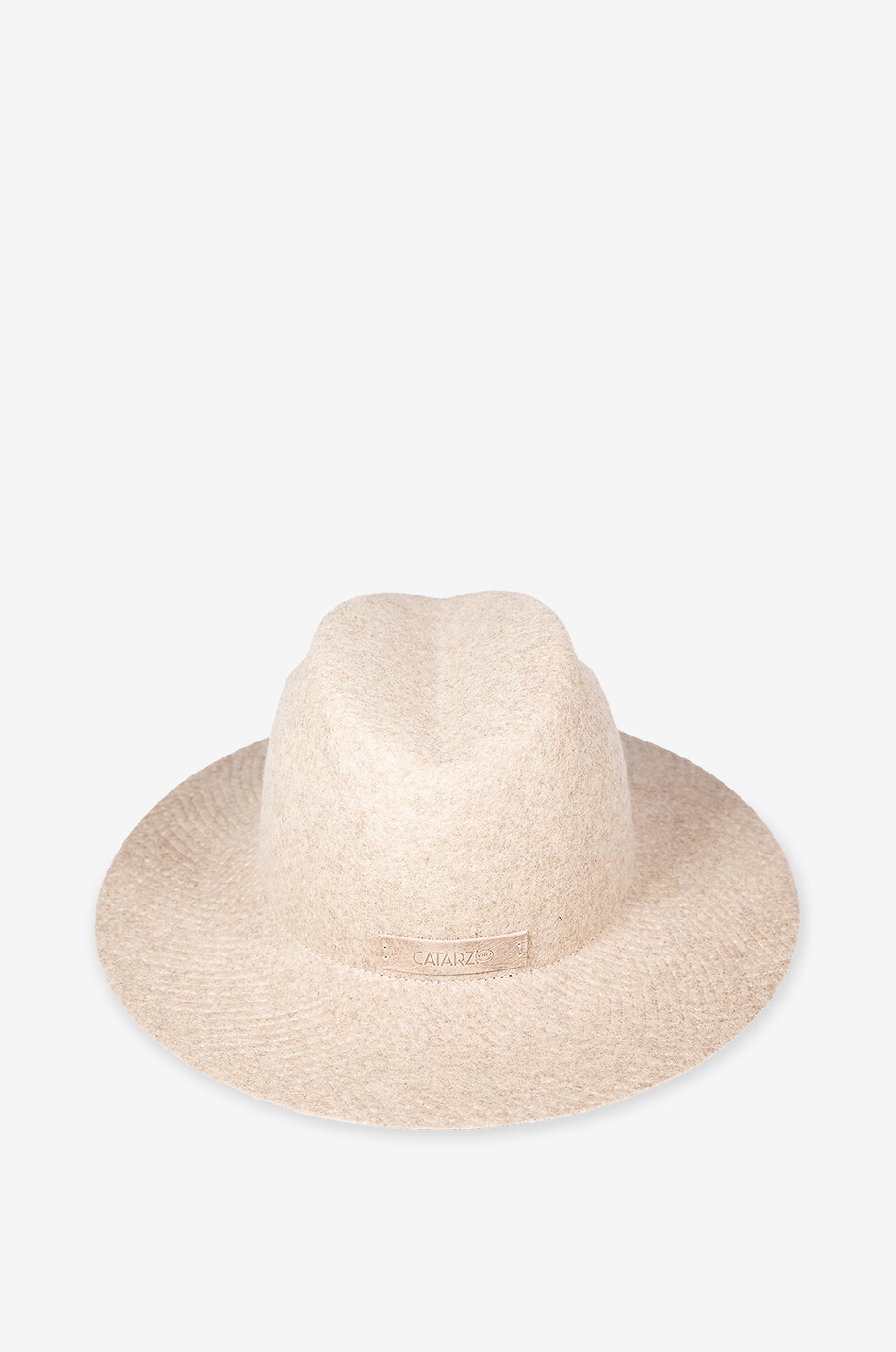 CATARZI 1910 Chapeau fedora en laine mérinos Femme Beige clair 2