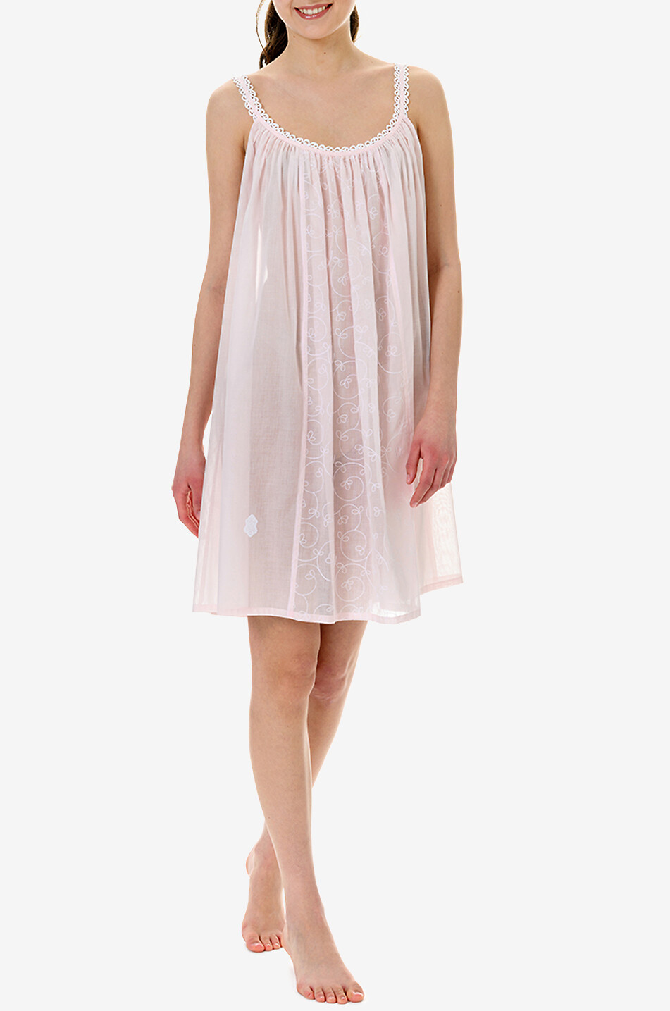 CELESTINE Anissa embroidered voile cotton babydoll Women PINK 3