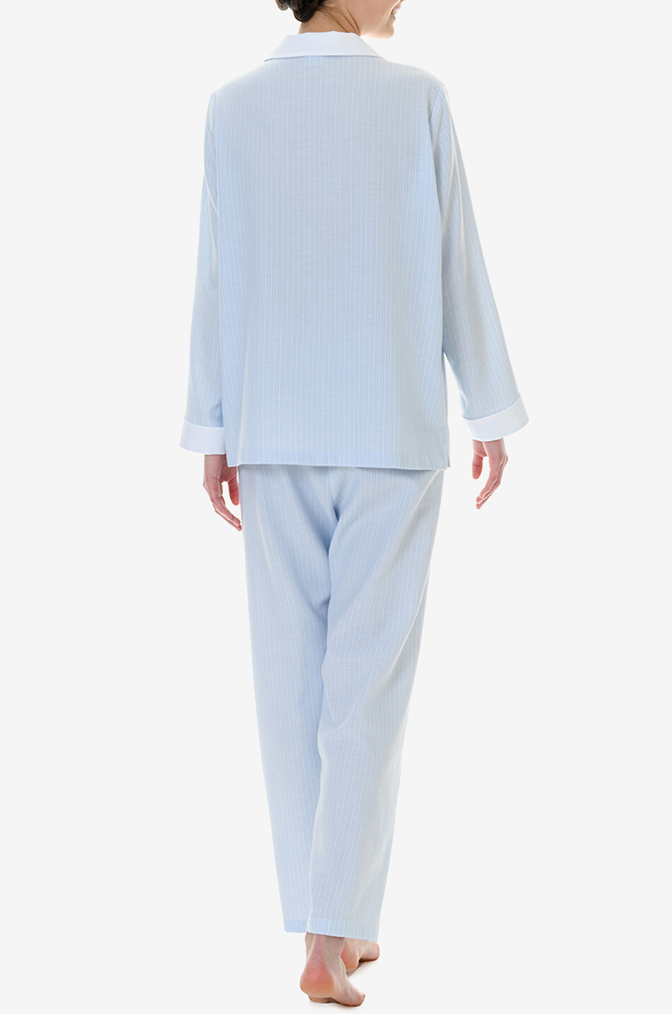 CELESTINE Ensemble pyjama rayé en flanelle coton Ellie Femme BLEU CLAIR 4