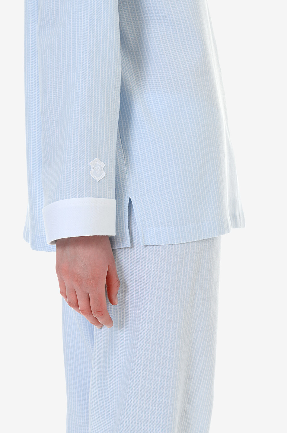 CELESTINE Ensemble pyjama rayé en flanelle coton Ellie Femme BLEU CLAIR 6