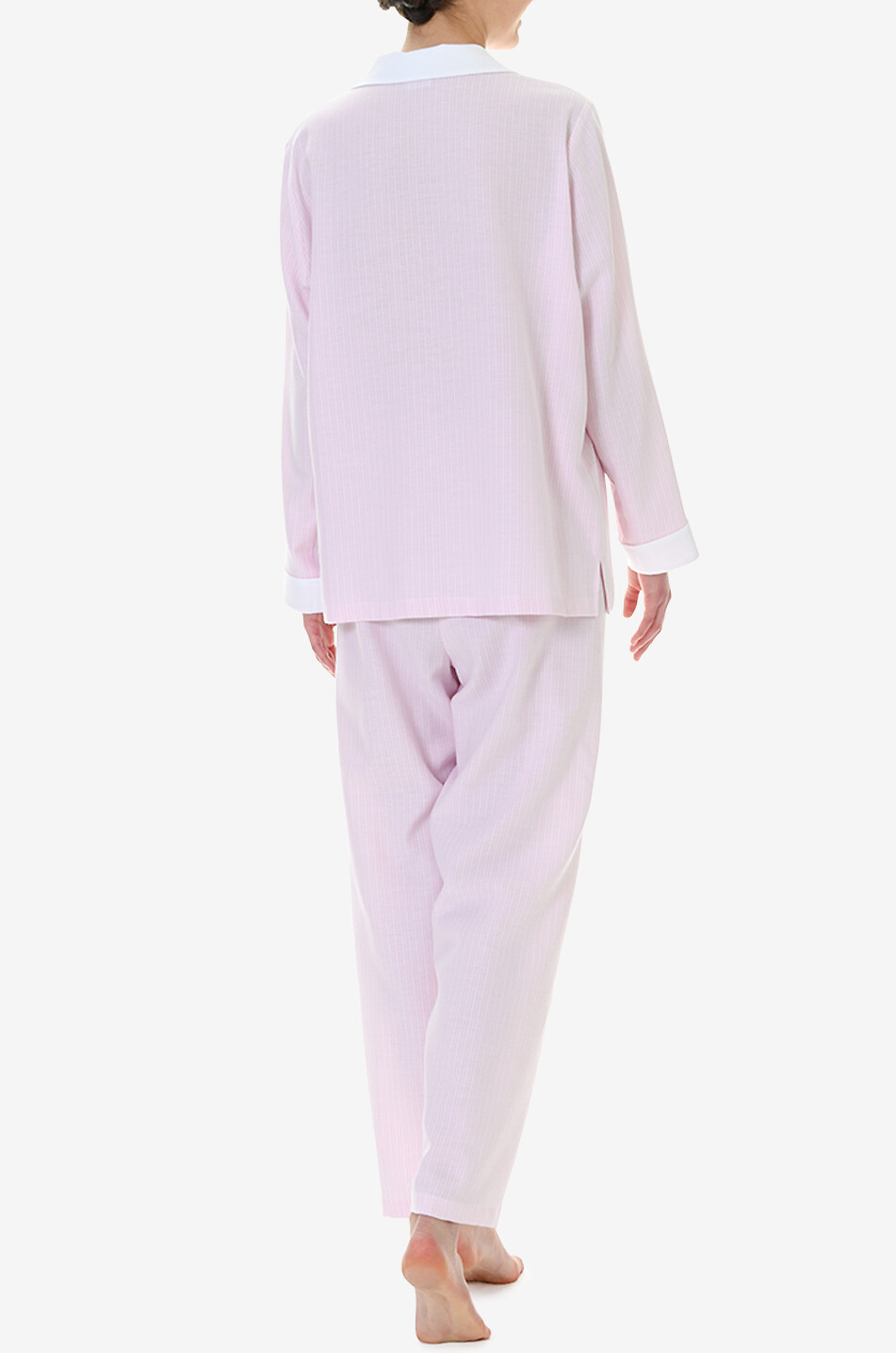 CELESTINE Ensemble pyjama rayé en flanelle coton Ellie Femme ROSE 4