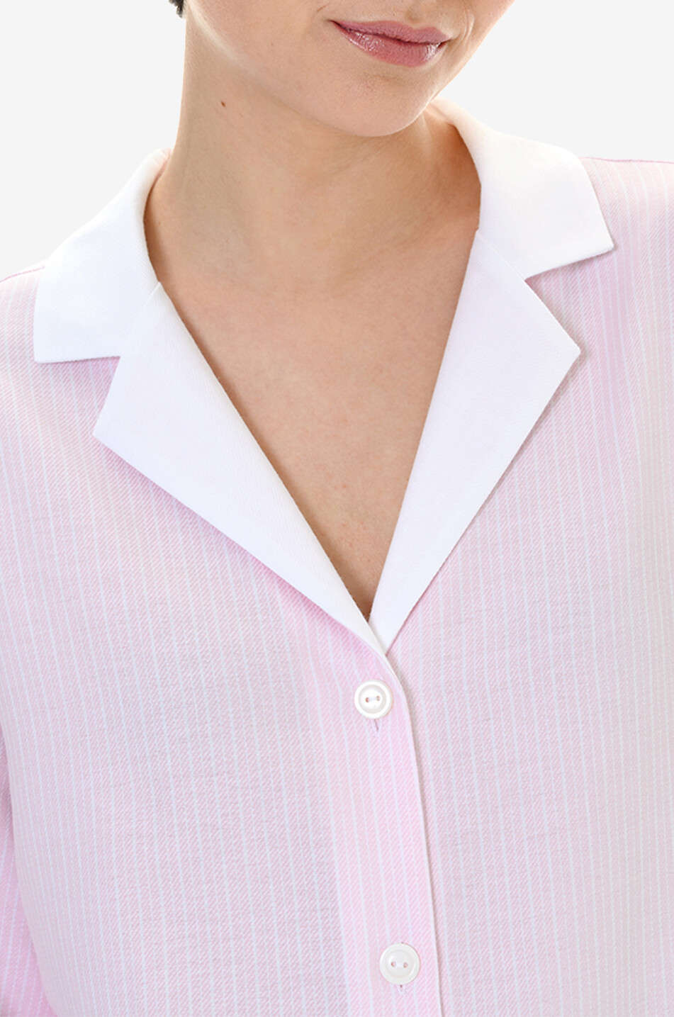 CELESTINE Ensemble pyjama rayé en flanelle coton Ellie Femme ROSE 5