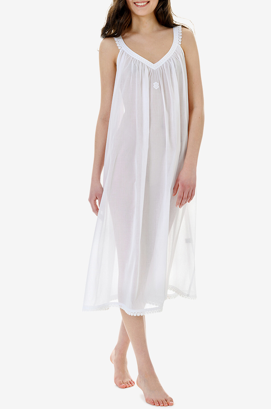 CELESTINE Ivanka embroidered cotton voile baby doll Women WHITE 3