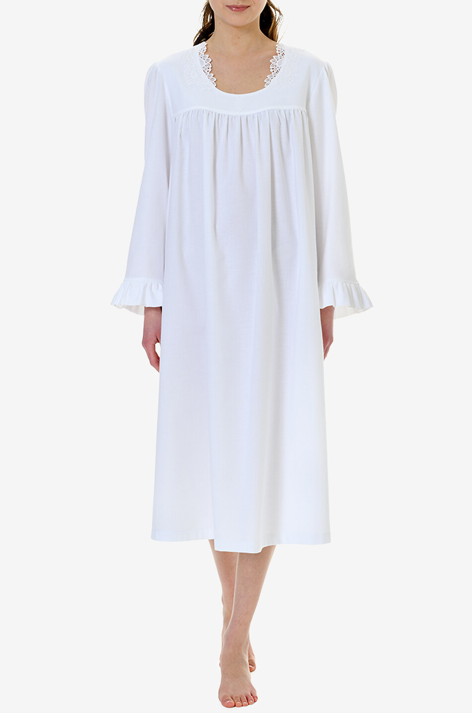 CELESTINE Leona voile and lace night shirt Women WHITE 3