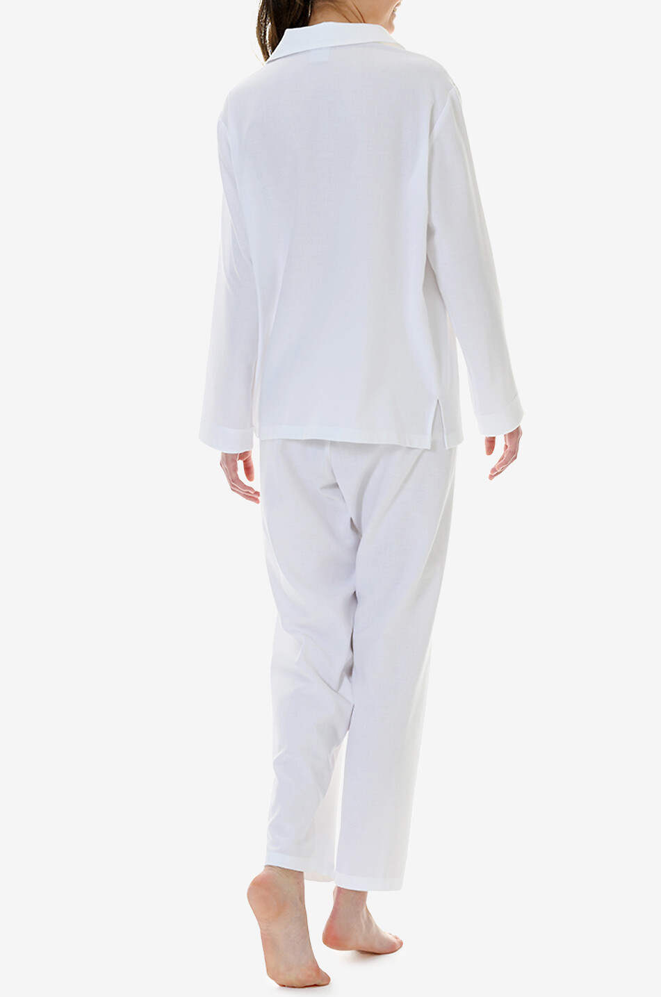CELESTINE Pyjama en flanelle et guipure Leona Femme BLANC 5