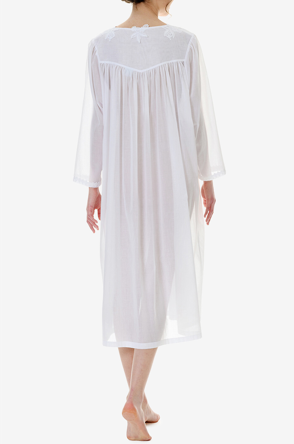 CELESTINE Marcella embroidered cotton voile nightdress Women WHITE 4
