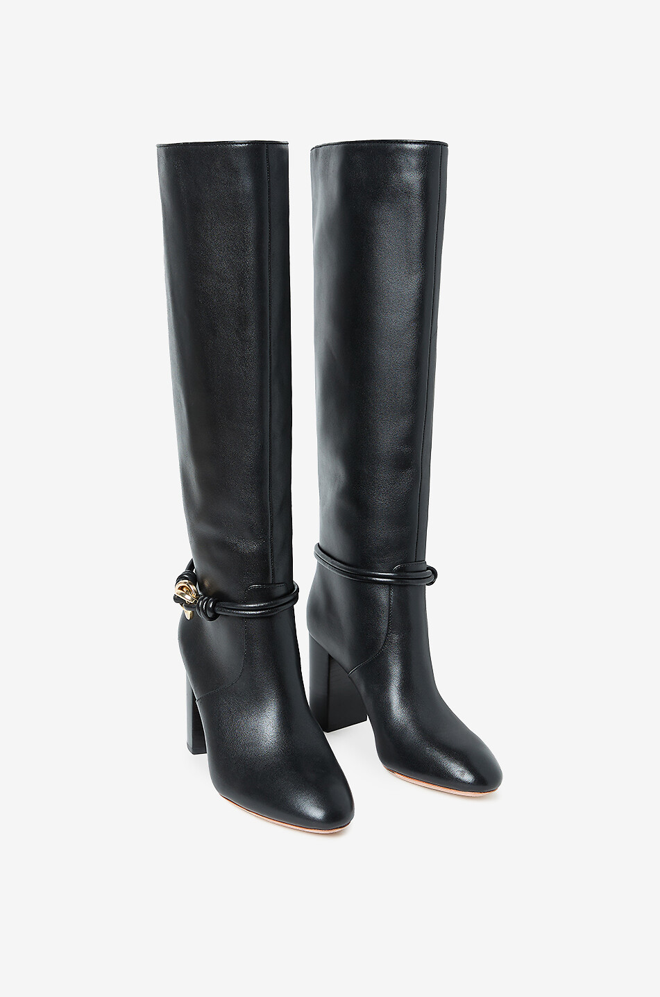 LOEFFLER RANDALL Stiefel mit Absatz aus Glattleder Goldy Tall 90 Damen SCHWARZ 3