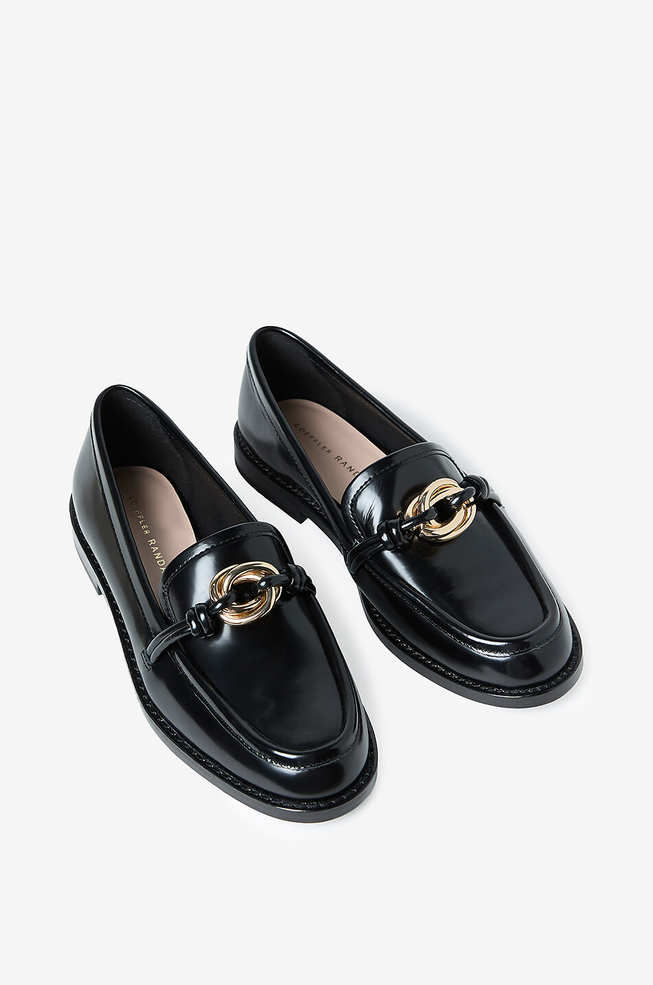 LOEFFLER RANDALL Roma patent leather loafers Women BLACK 4