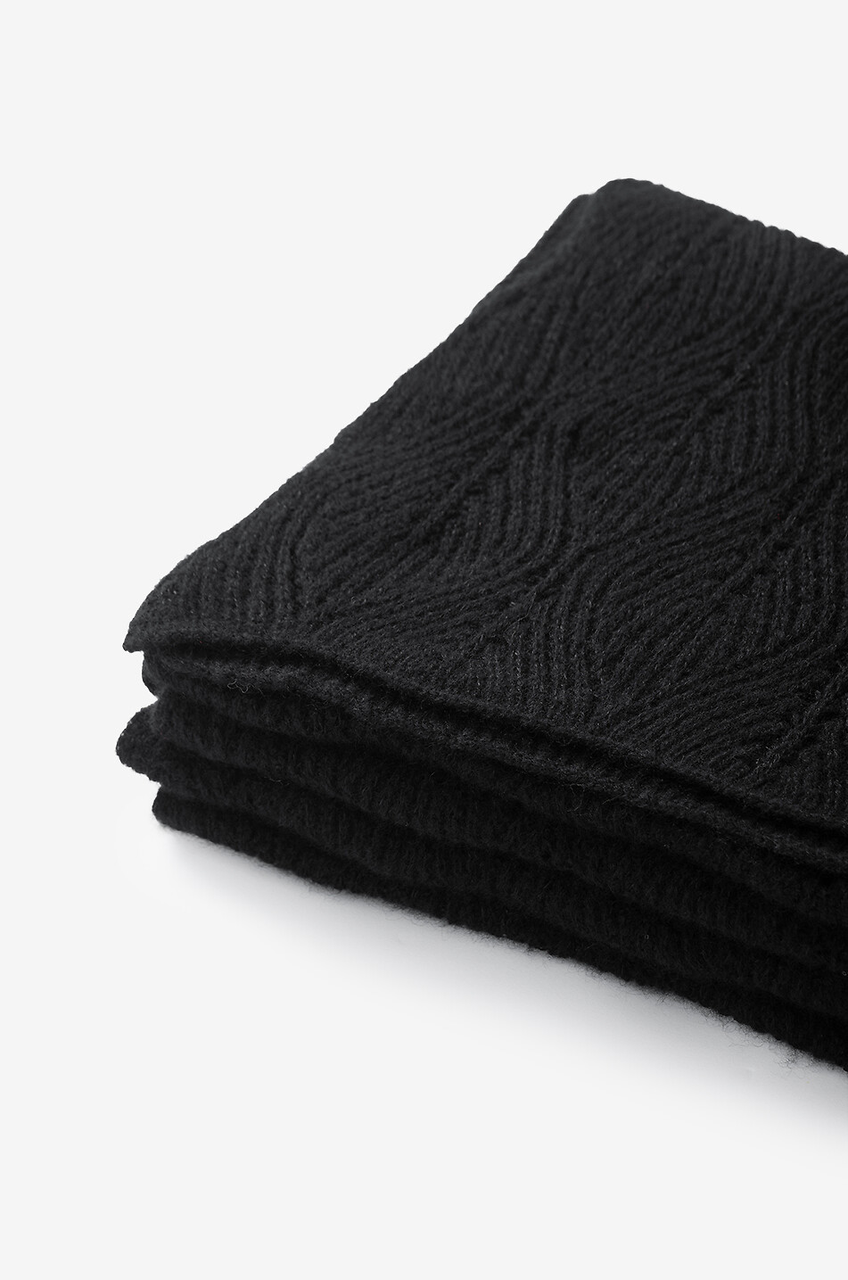 LU REN Maxi-Zopfstrickschal aus Kaschmir und Seide Maree Damen SCHWARZ 2