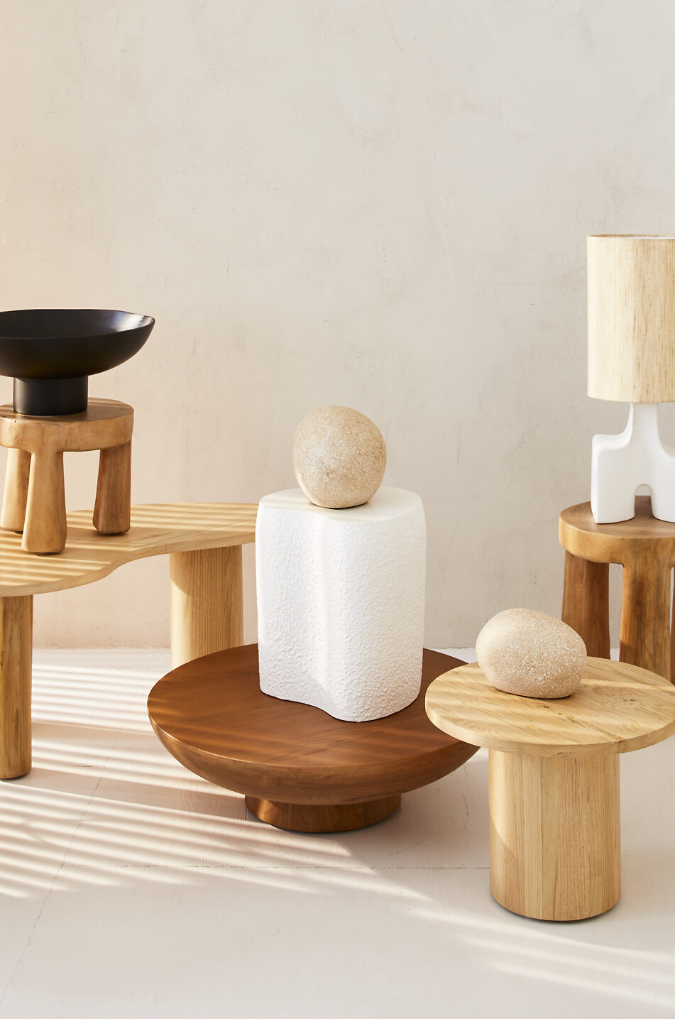 URBAN NATURE CULTURE AMSTERDAM Donna s mahogany wooden stool Home LIGHT BROWN 4