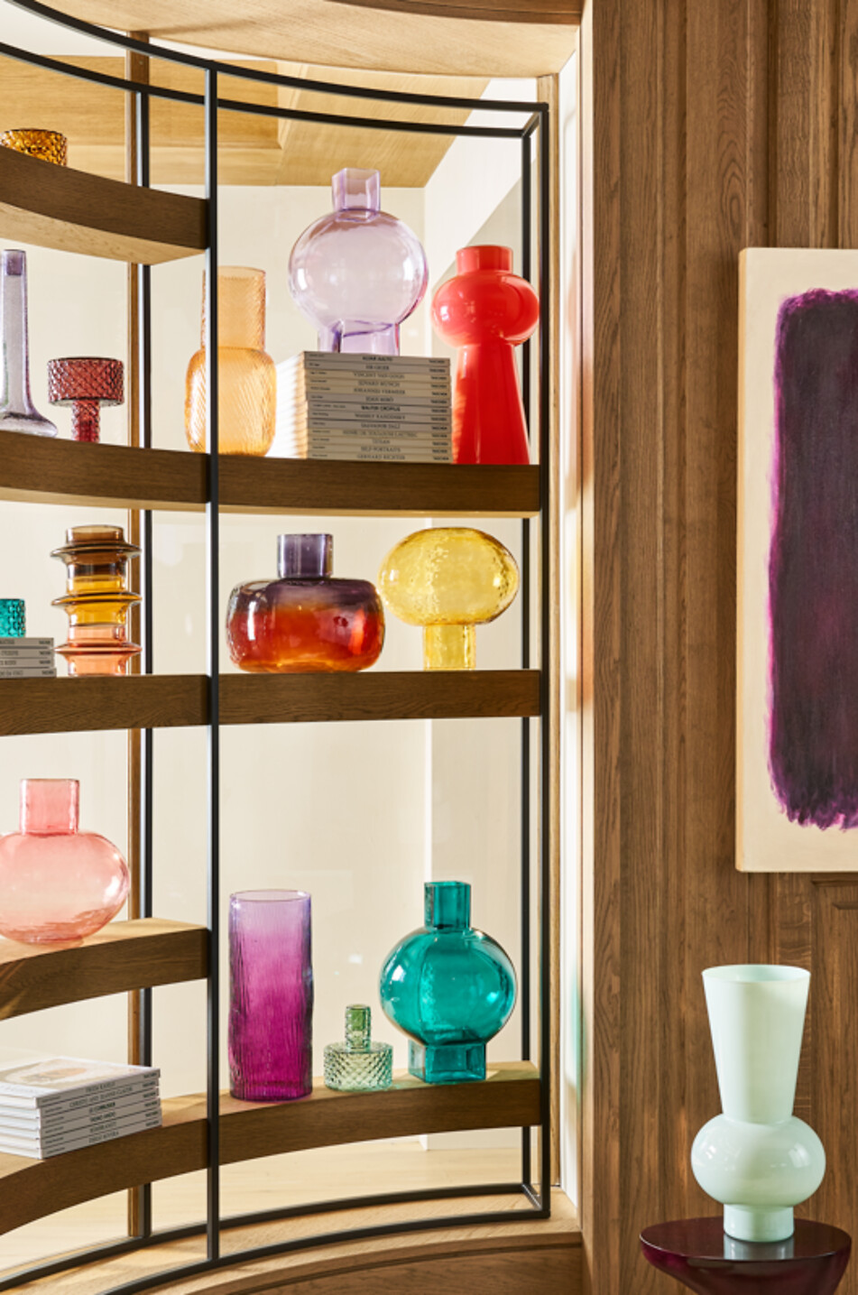 URBAN NATURE CULTURE AMSTERDAM Kerzenhalter aus recyceltem Glas Flora Orchid Haus VIOLETT 3