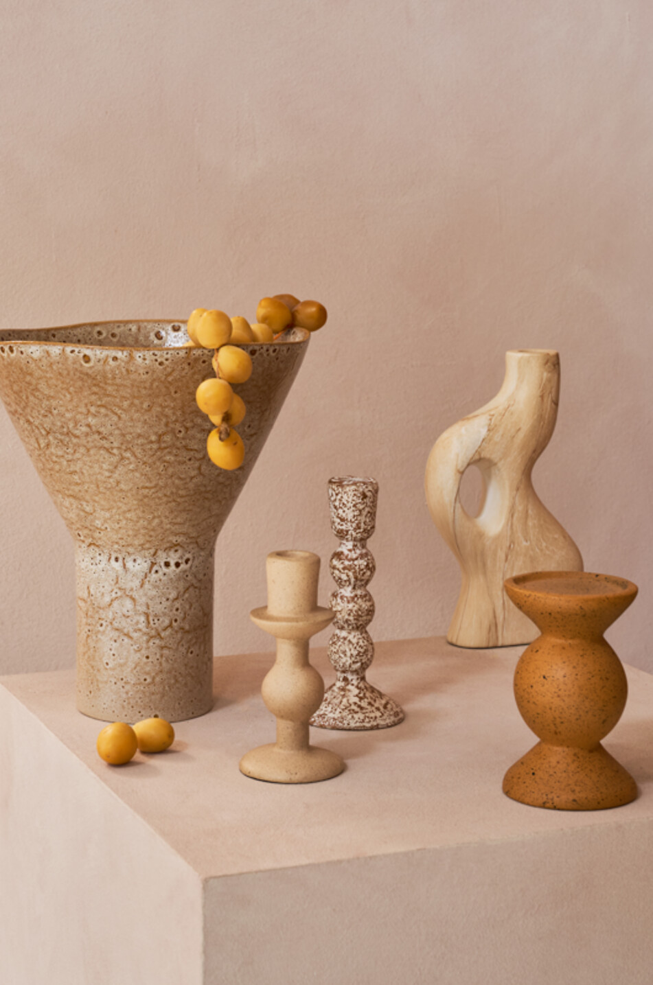 URBAN NATURE CULTURE AMSTERDAM Kerzenständer aus Ecomix Sisi A Haus BRAUN 3