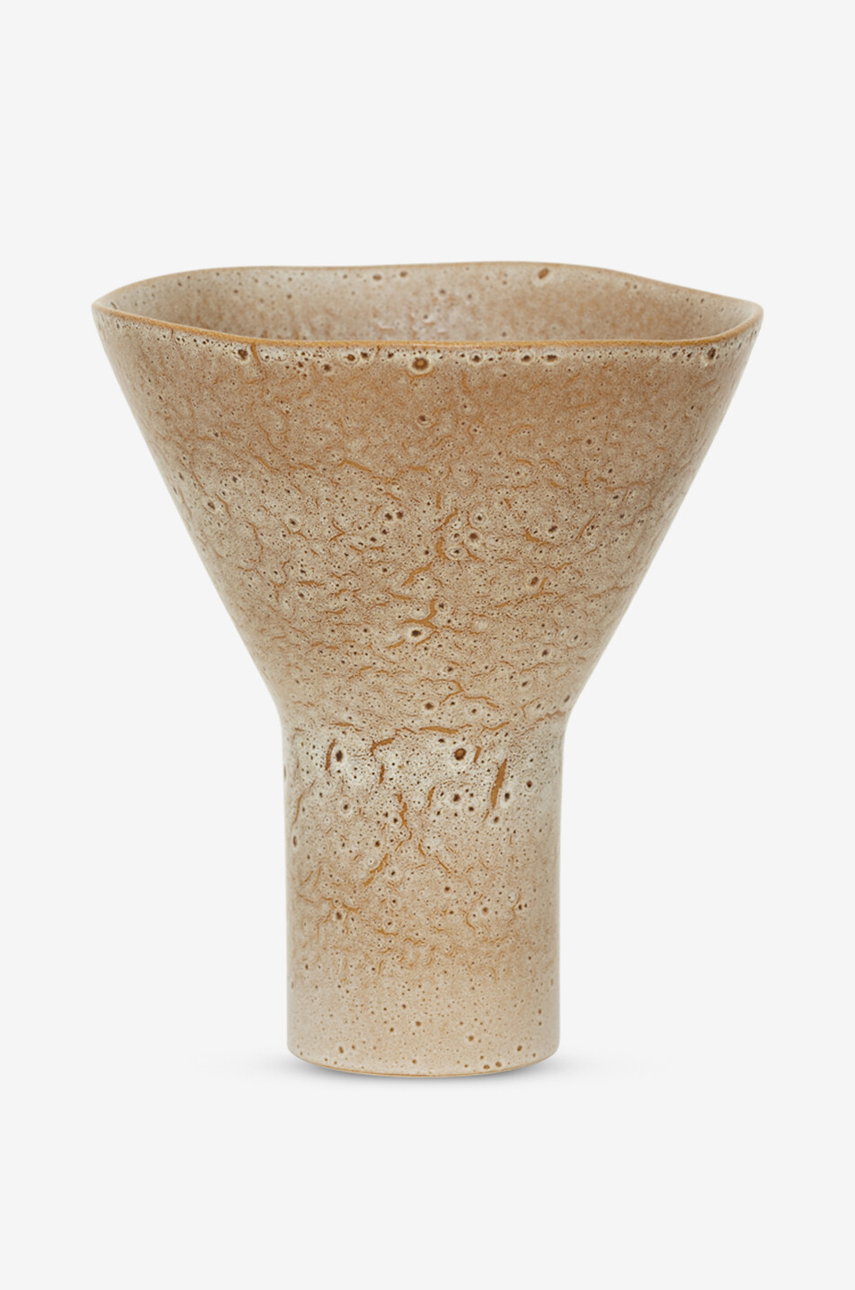 URBAN NATURE CULTURE AMSTERDAM Vase aus Keramik Yaro Haus Mittle beige 5