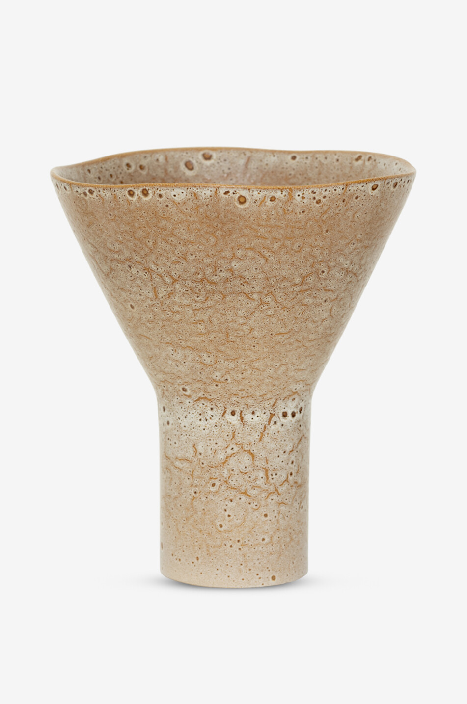 URBAN NATURE CULTURE AMSTERDAM Vase aus Keramik Yaro Haus Mittle beige 1