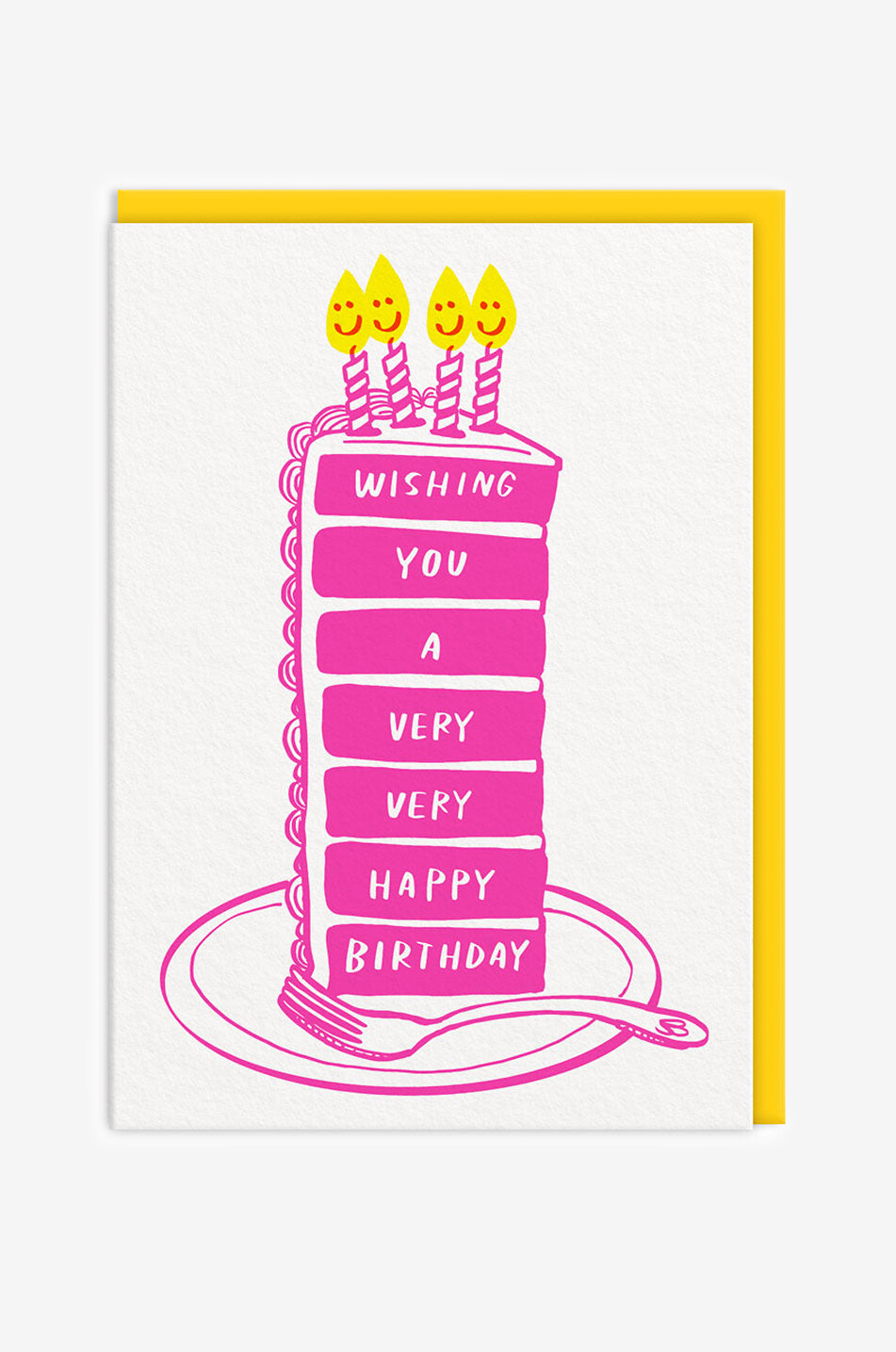 OHH DEER Carte de voeux tranche de gâteau d'anniversaire Birthday Cake Slice Maison MULTICOLORE 1