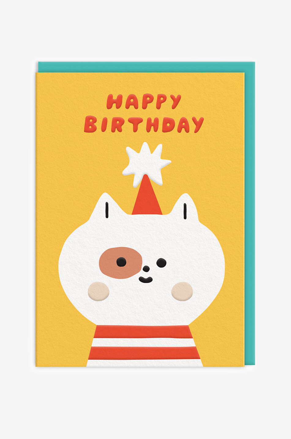 OHH DEER Birthday greeting card with cat design Home MULTI COLOURED 1