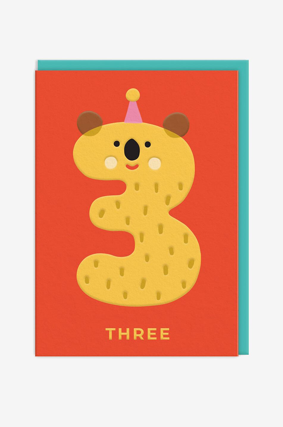 Carte d'anniversaire koala 3 ans Age 3 Koala Birthday Card