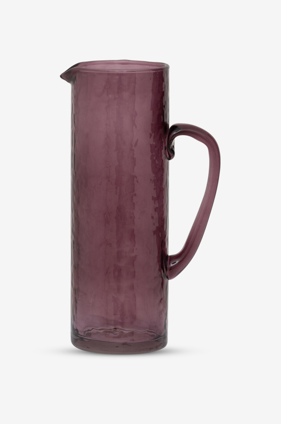 Carafe en verre recyclé Hammered