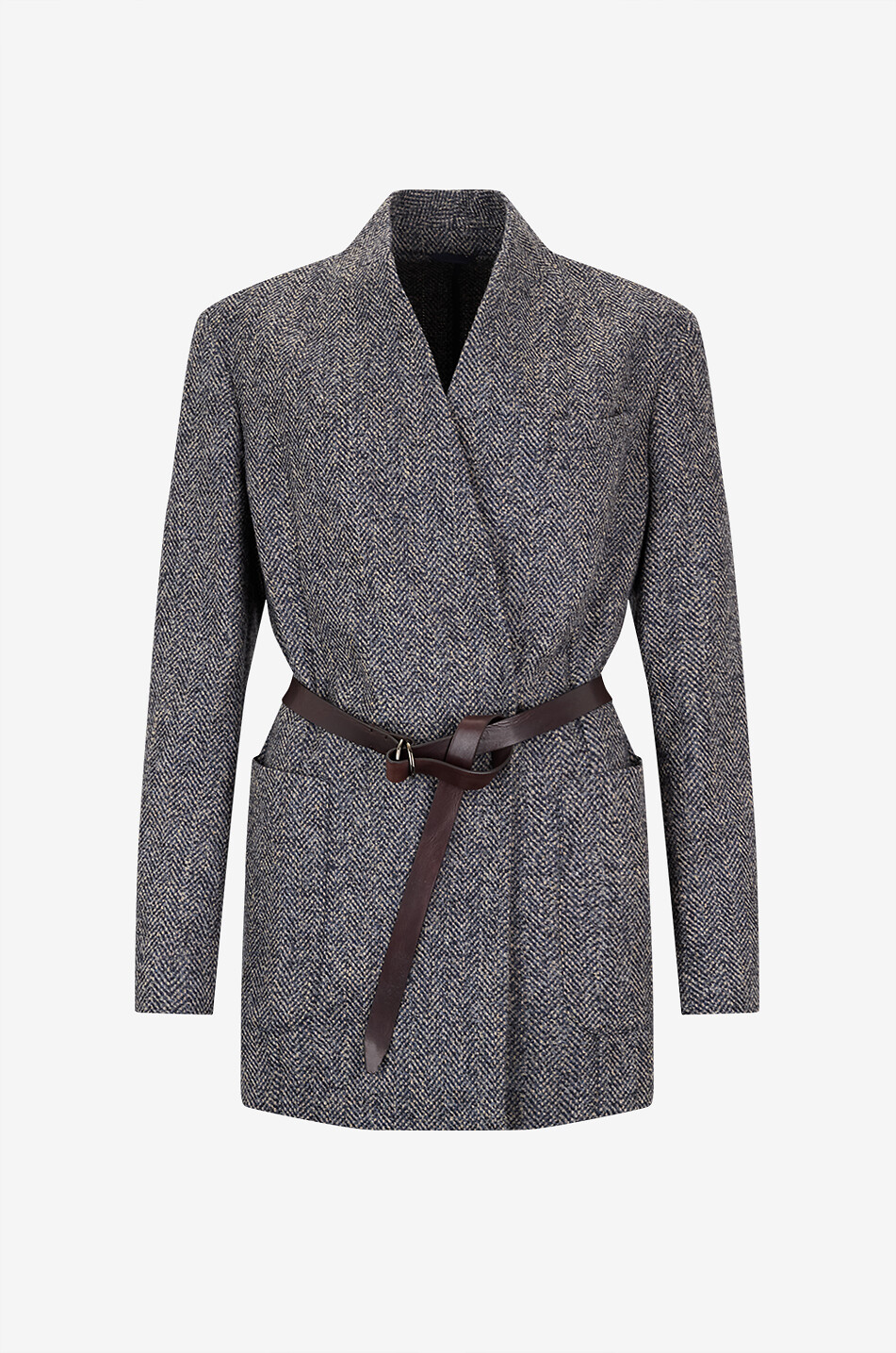 Lightweight boxy suede jacket - BRUNELLO CUCINELLI - BROWN