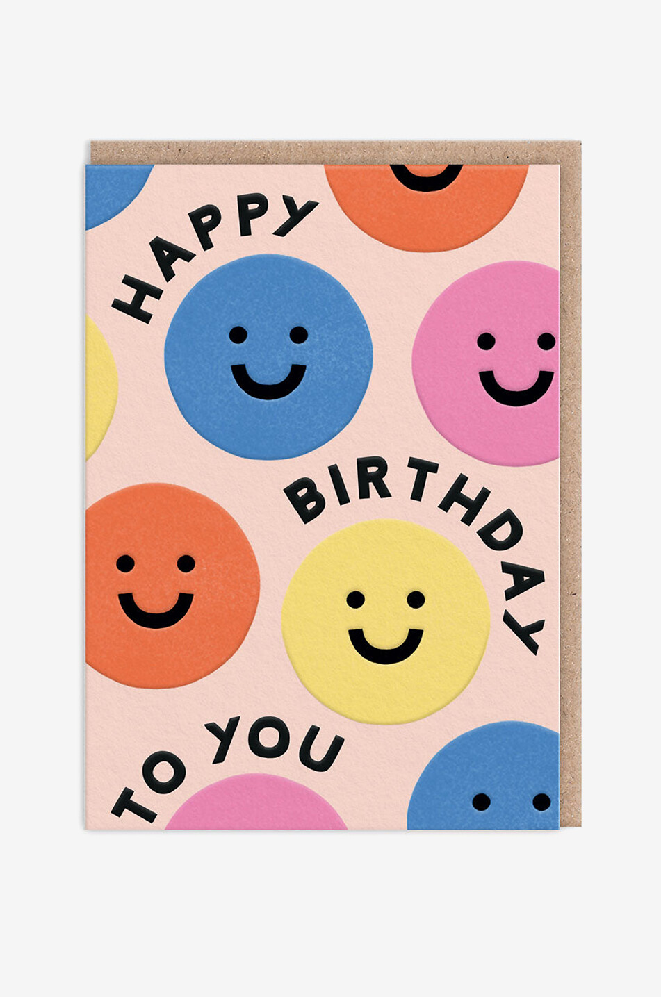 OHH DEER Carte de vœux Happy Birthday Smiley Maison MULTICOLORE 1