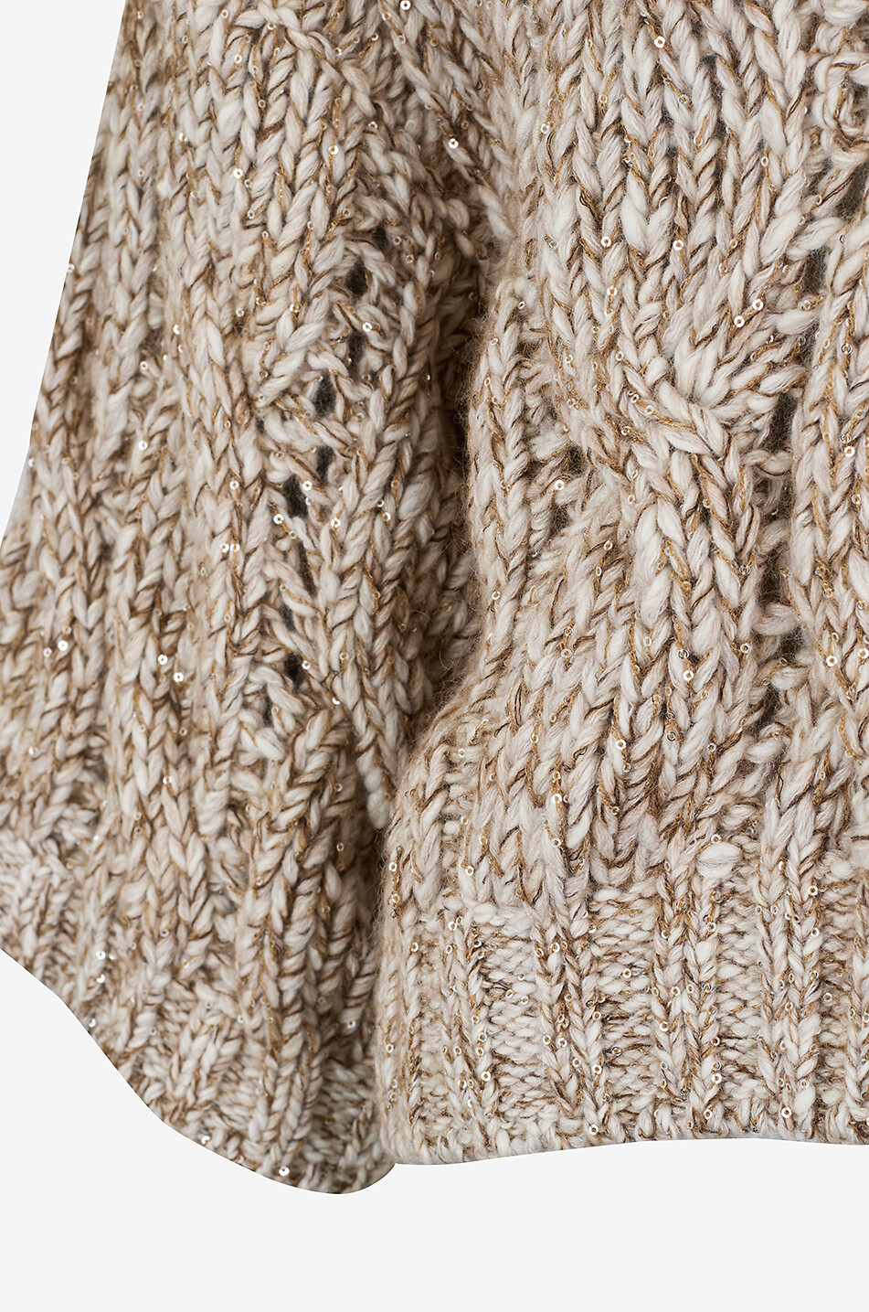 BRUNELLO CUCINELLI Dazzling cropped cable-knit wool and cashmere cardigan Women LIGHT BROWN 3