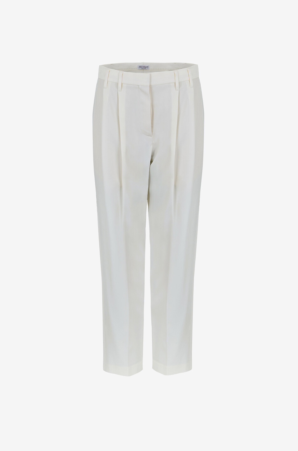Monili embellished slouchy wool and cotton gabardine trousers