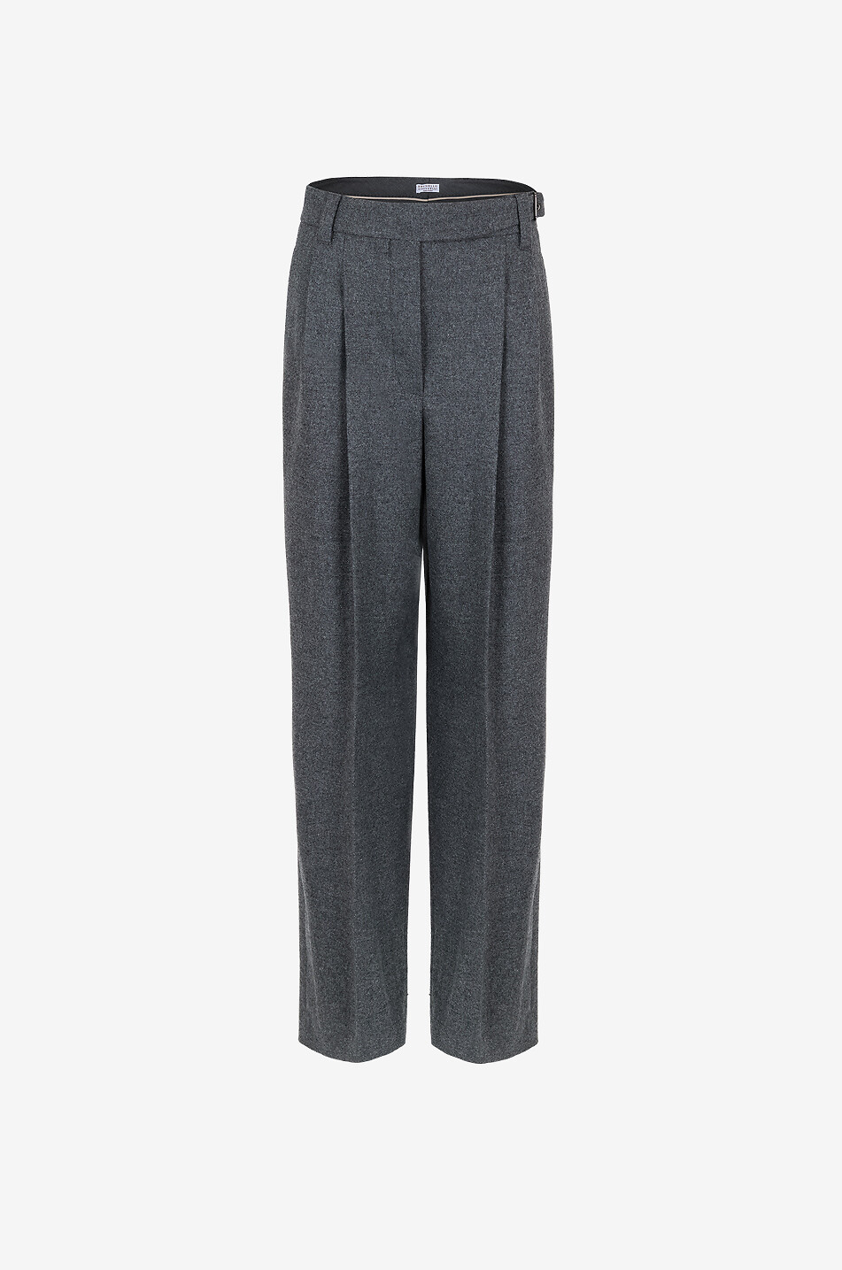 BRUNELLO CUCINELLI Weite Bundfaltenhose aus Flanell mit hoher Taille Monili Damen GRAU 1