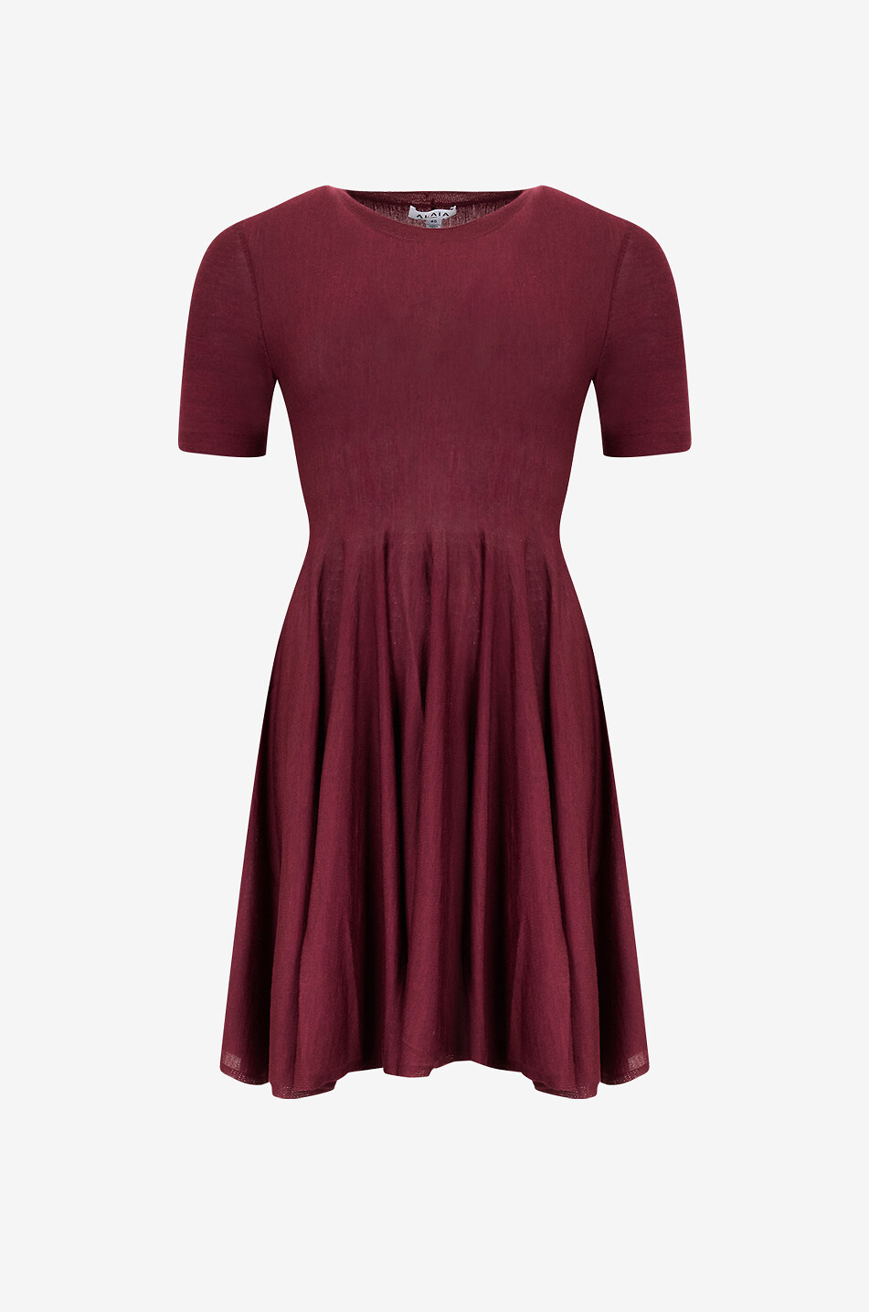 Fine-gauge knit skater mini dress in merino wool