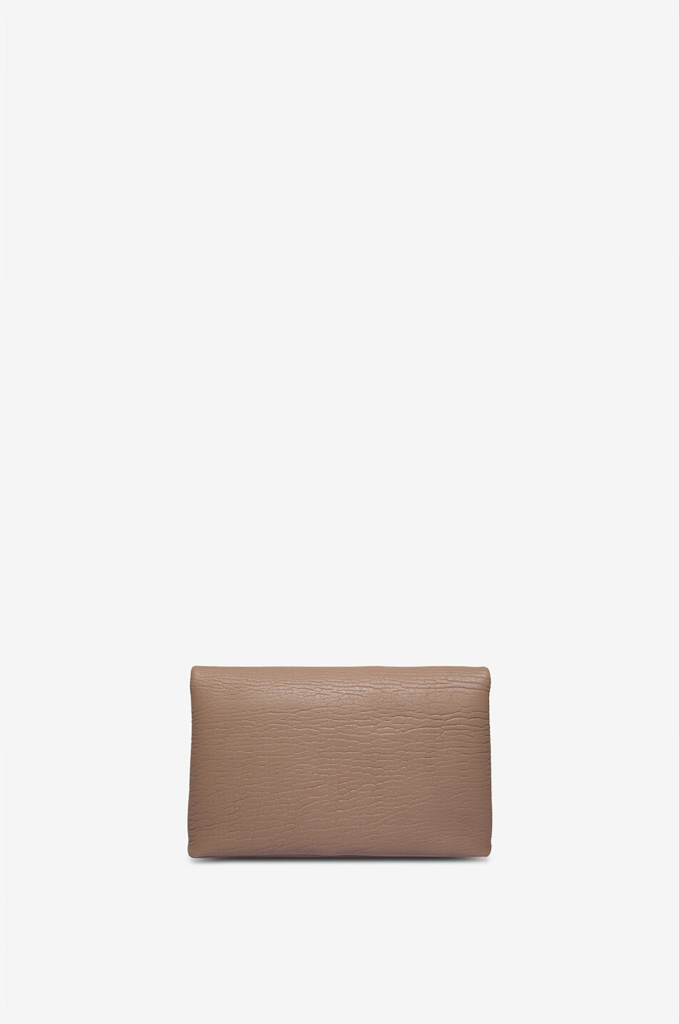 SAINT LAURENT PARIS Pochette enveloppe en cuir d'agneau grainé Cassandre Large Femme BEIGE 4