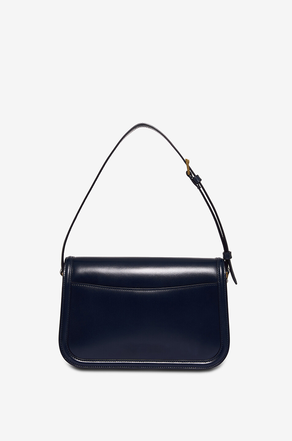 SAINT LAURENT PARIS Sac porté épaule en cuir lisse Solferino Medium Femme BLEU 3