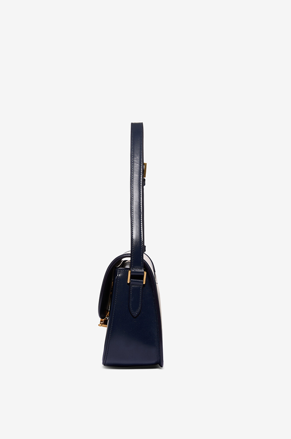 SAINT LAURENT PARIS Sac porté épaule en cuir lisse Solferino Medium Femme BLEU 4