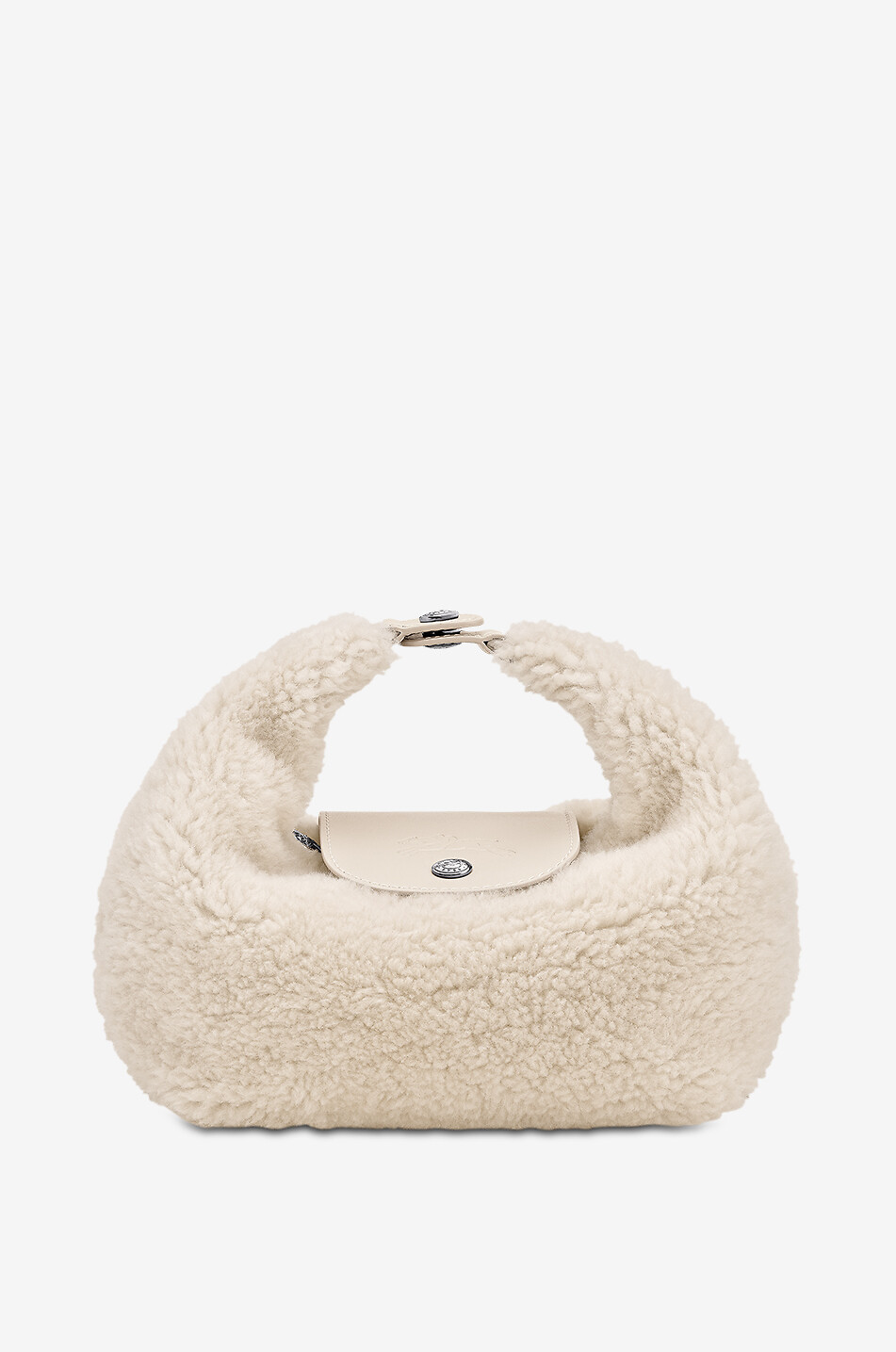 LONGCHAMP Le Pliage Xtra XS shearling handbag Women EGGSHELL 1