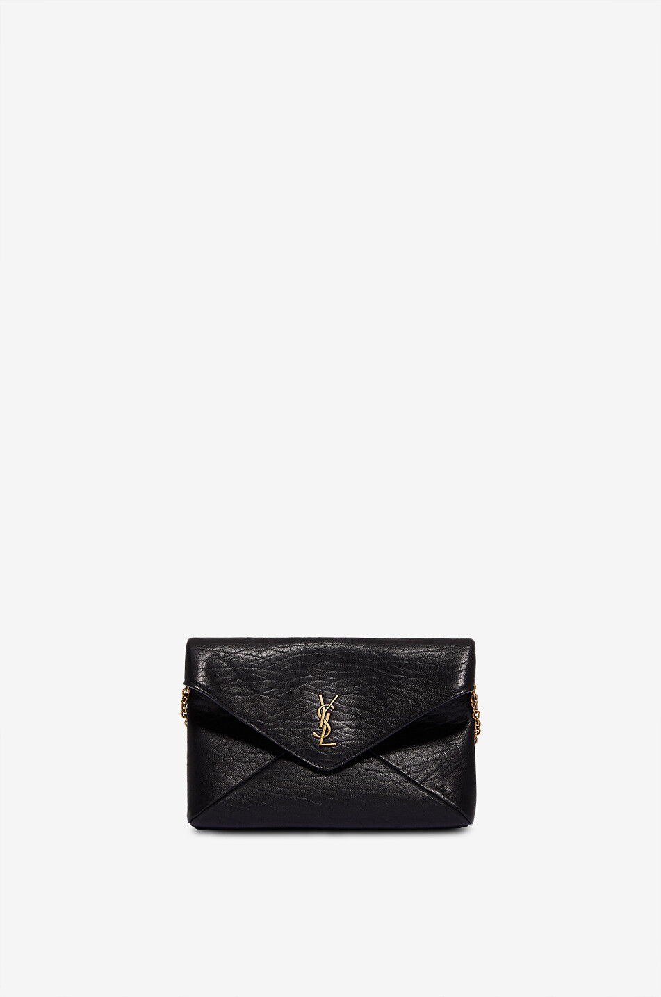 Clutch aus genarbtem Lammleder mit Kettengurt Cassandre