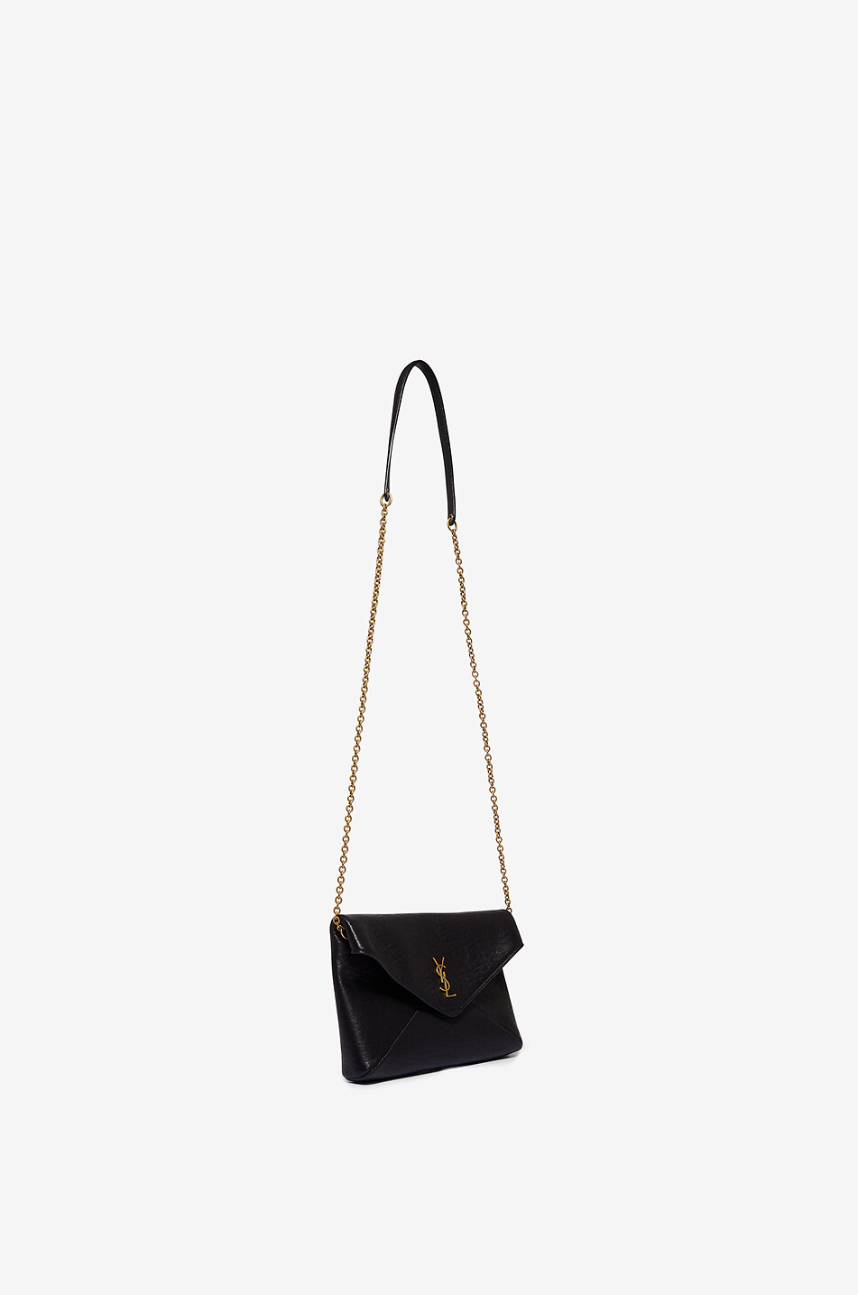 Clutch aus genarbtem Lammleder mit Kettengurt Cassandre