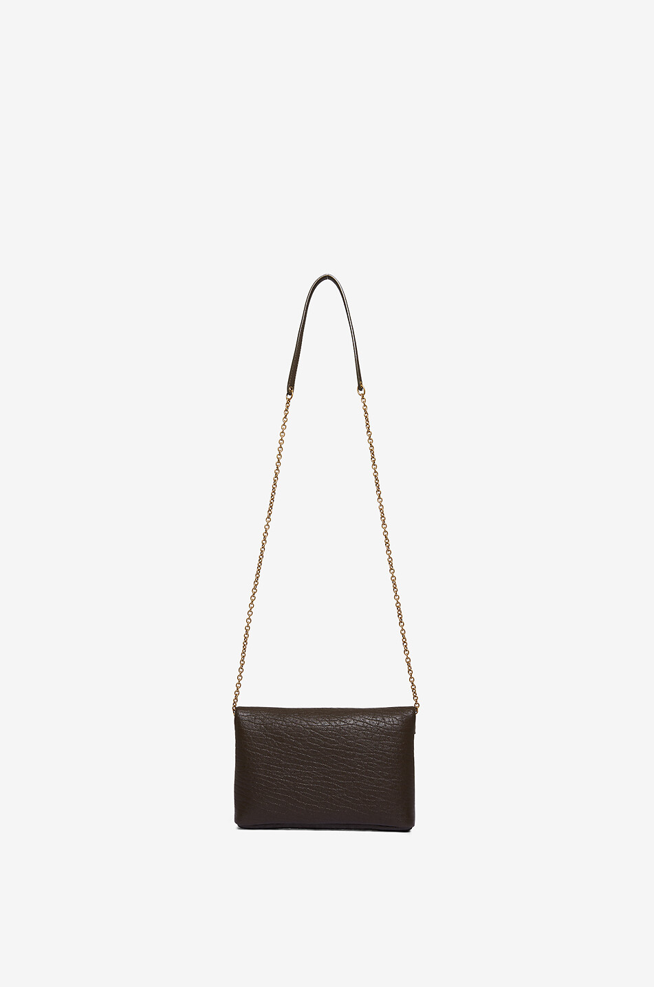 SAINT LAURENT PARIS Clutch aus genarbtem Lammleder mit Kettengurt Cassandre Damen BRAUN 3